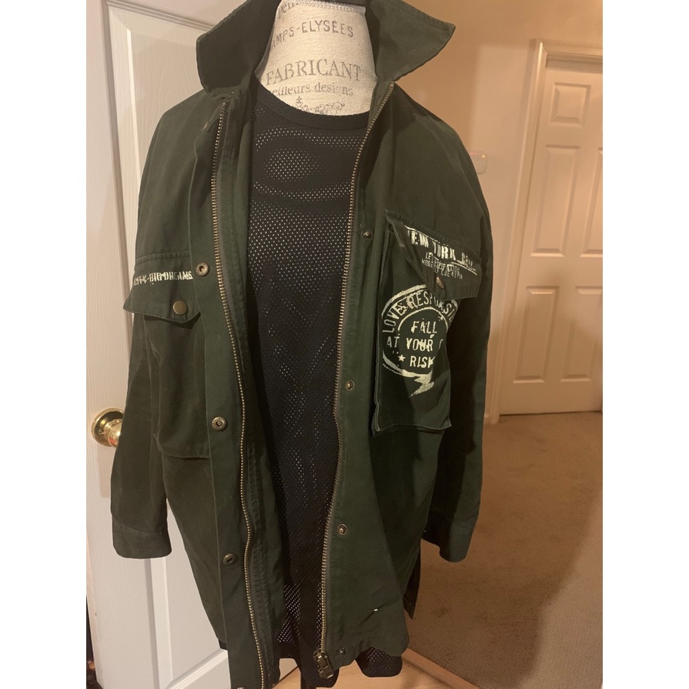 Green Cargo Utility Jacket